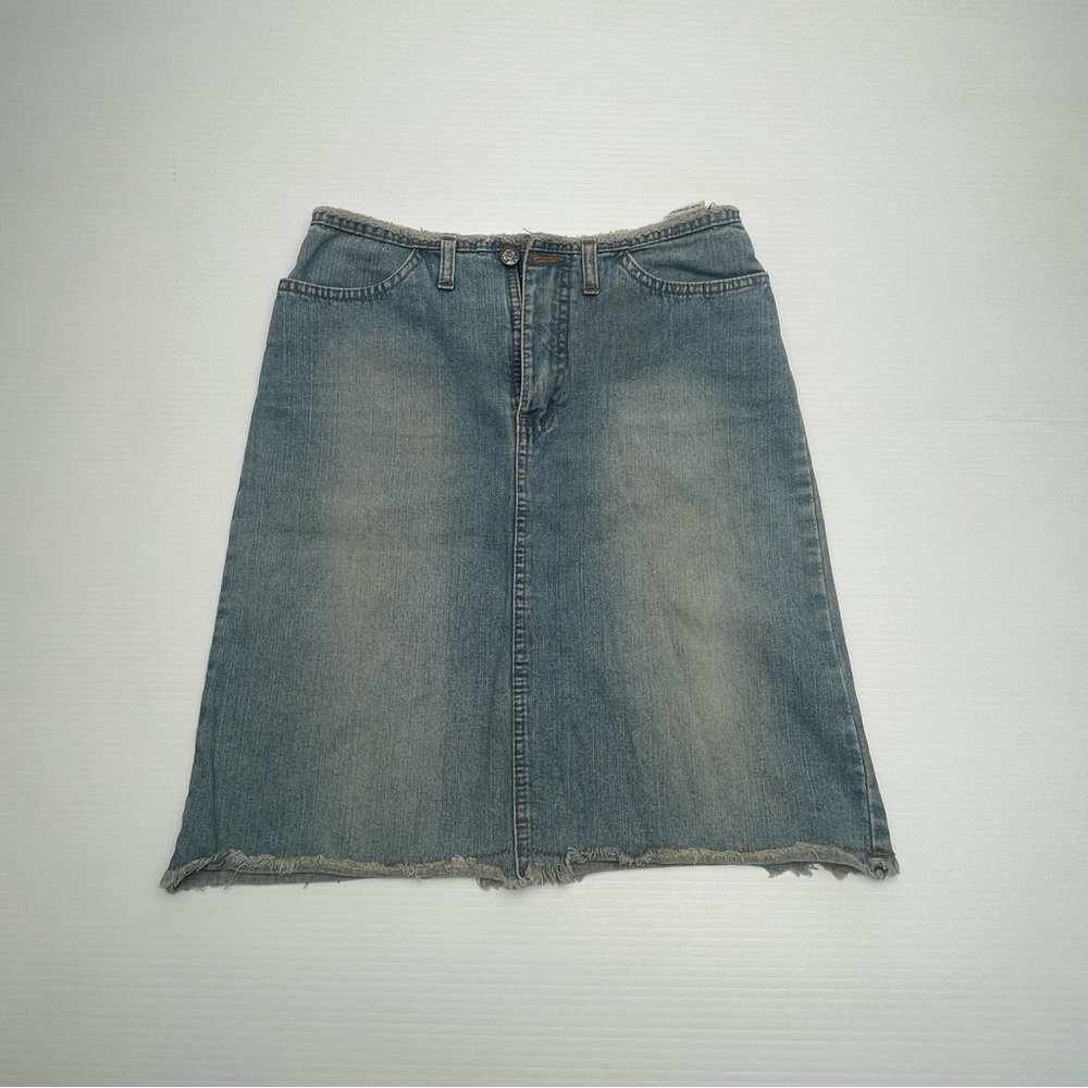 Vintage Denim Skirt Light Wash Sz 10 - 90s, Y2K The Vestry